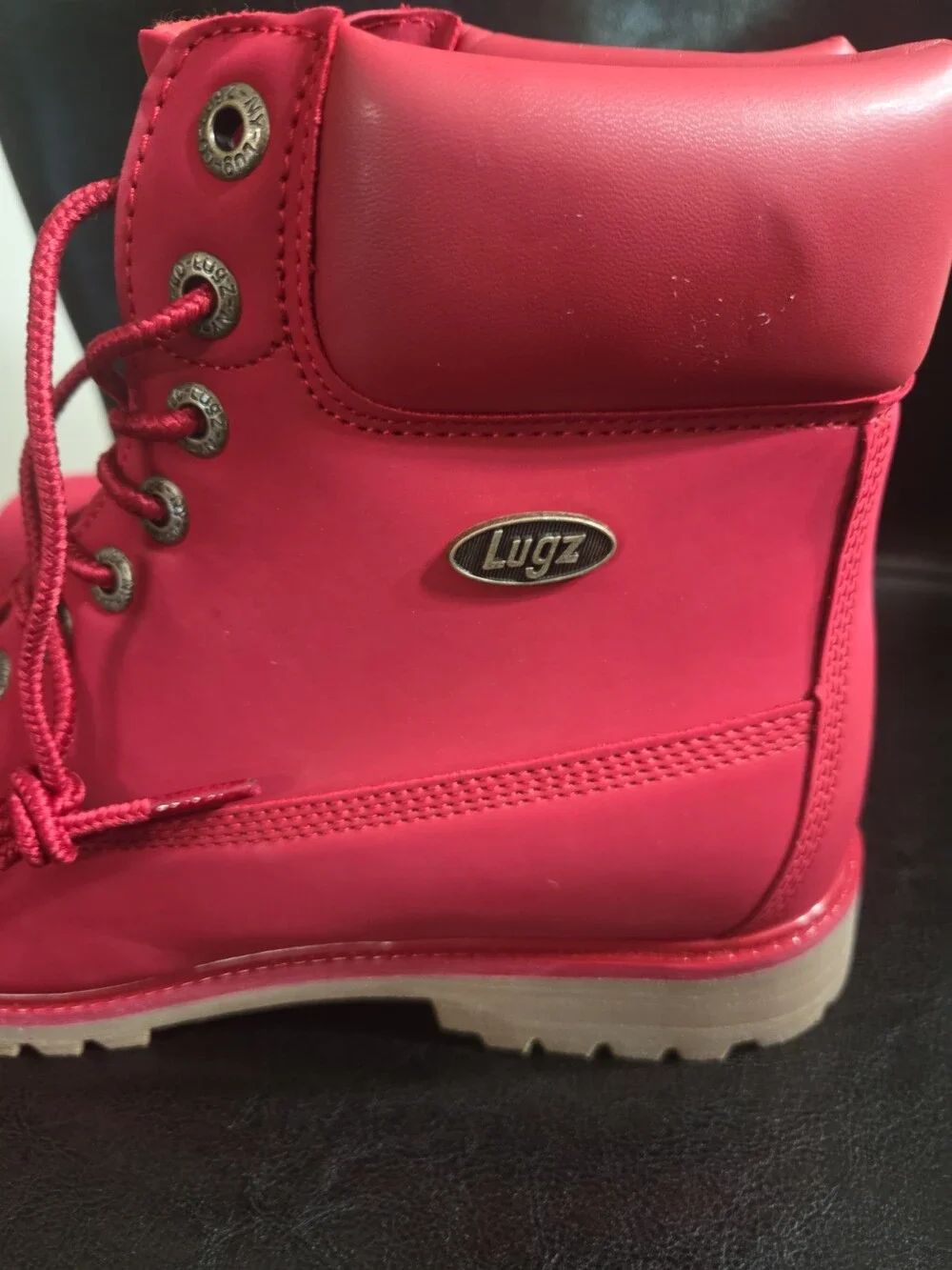 Lugz Red Lace Up Work Boots Men's Size 10.5 - New